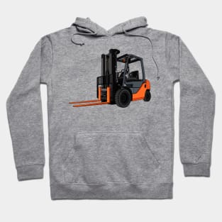 Forklift cartoon illustration Hoodie